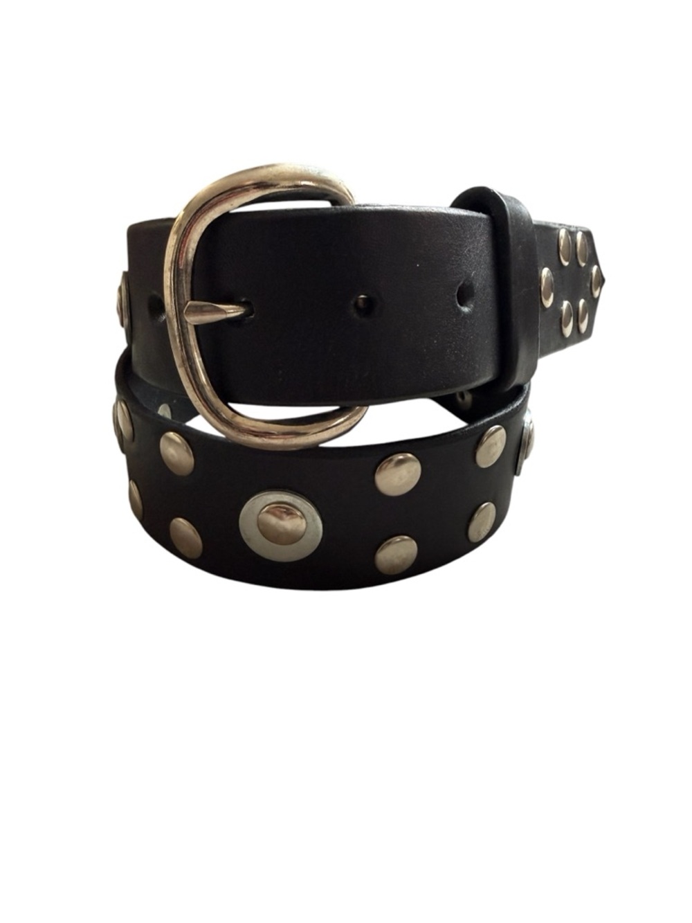 Vintage Black & Silver Studded Belt Sizes 28, 30, 36 Goth Grunge Punk Rock EMO